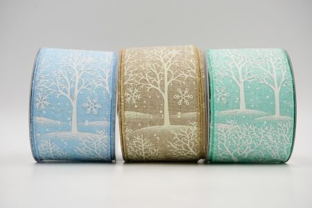 Color Fabrics Glitter White Tree in Winter_KF7410